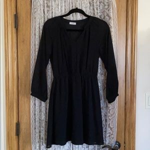 Black long sleeve Chiffon Tobi Dress